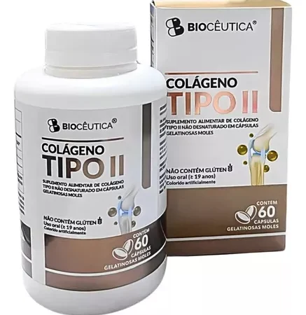 COLÁGENO TIPO 2 100% ORIGINAL SUPLEMENTO ALIMENTAR EM CÁPSULAS